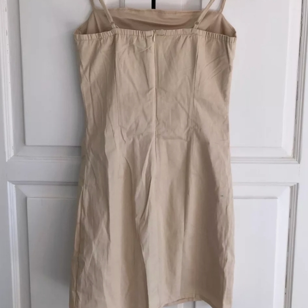 ISO Nasty Gal Button Dress - Beige, Size 8 - Picture 2 of 3